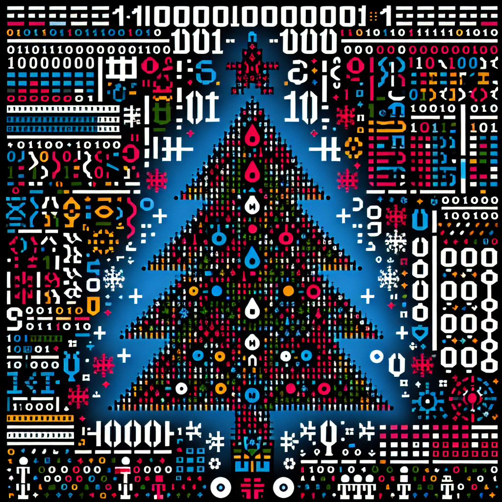 Colorful ASCII Christmas Tree in C# by ChatGPT